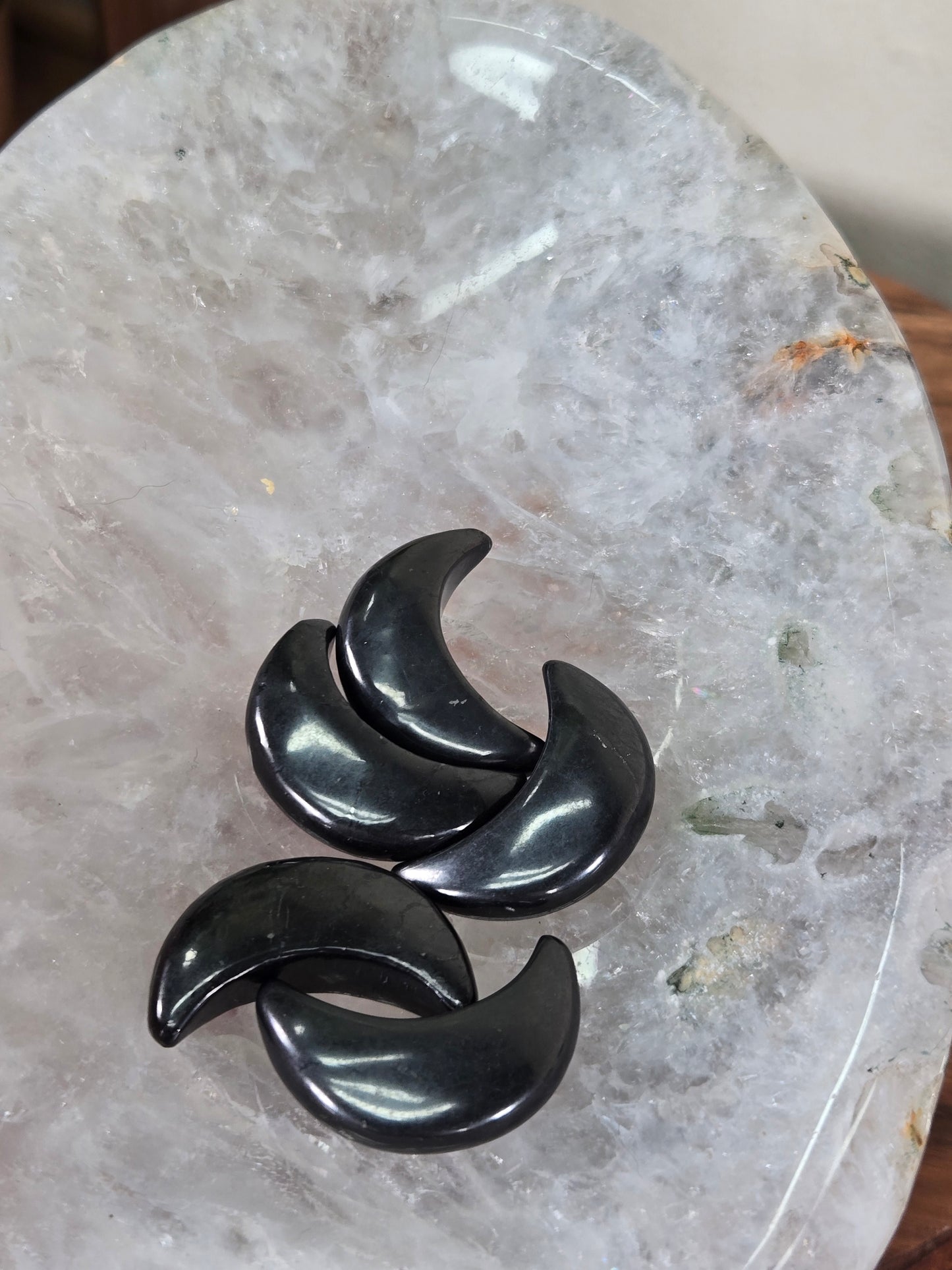 Shungite mini moons 1"x1"