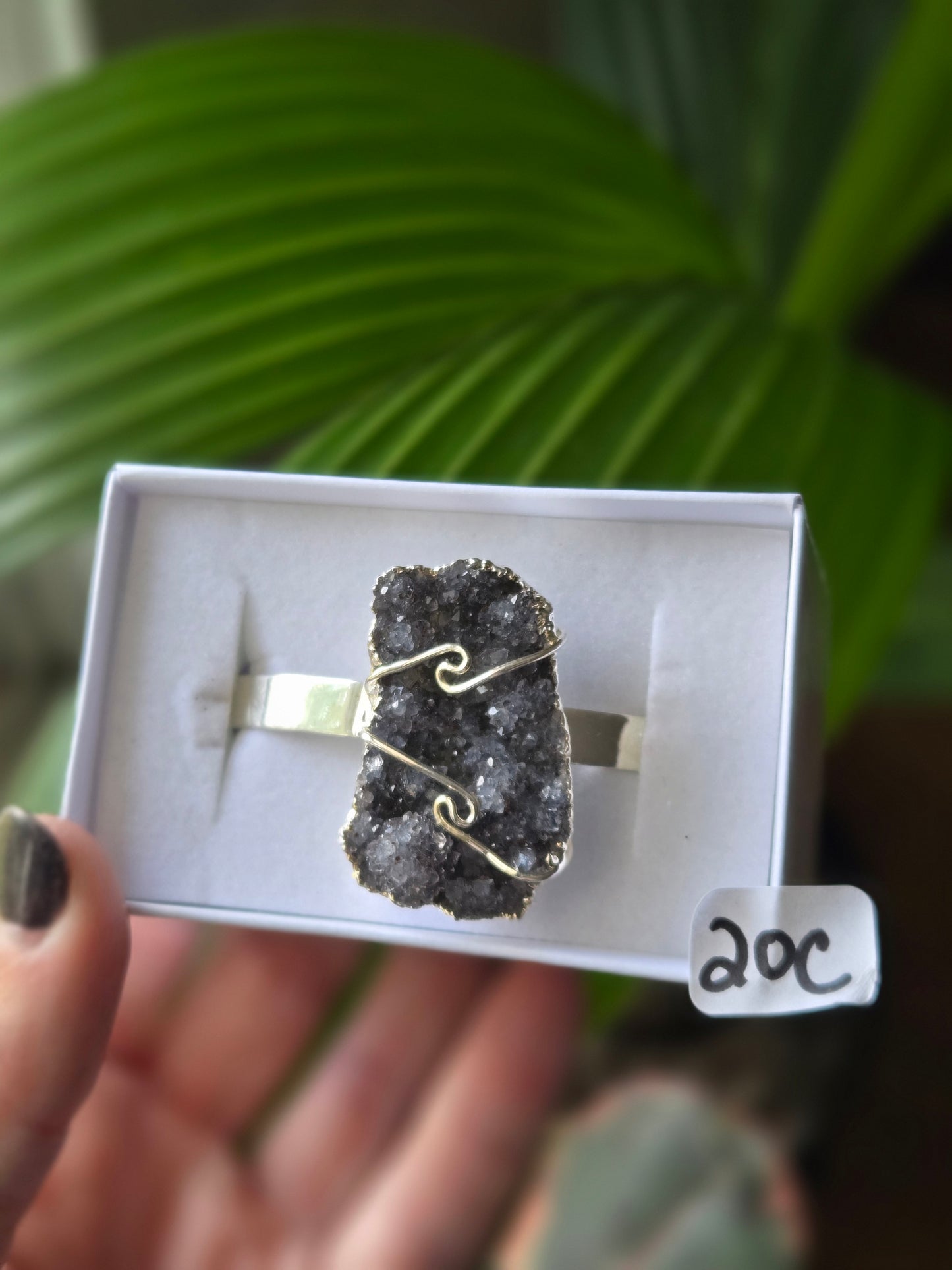 Amethyst Cluster Bangle Braclet