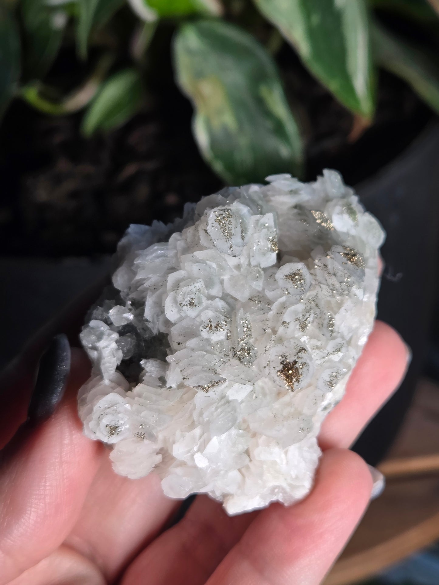Pagoda Calcite with Pyrite