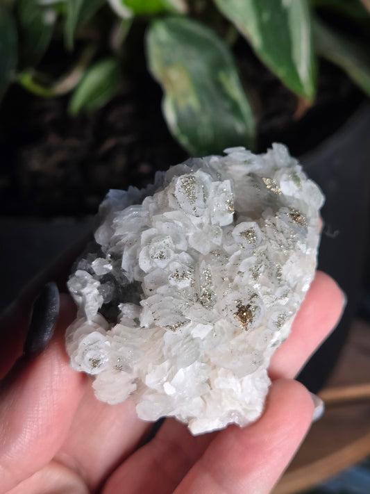 Pagoda Calcite with Pyrite