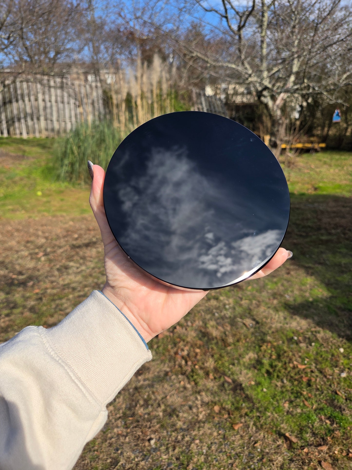 Black Obsidian Mirror