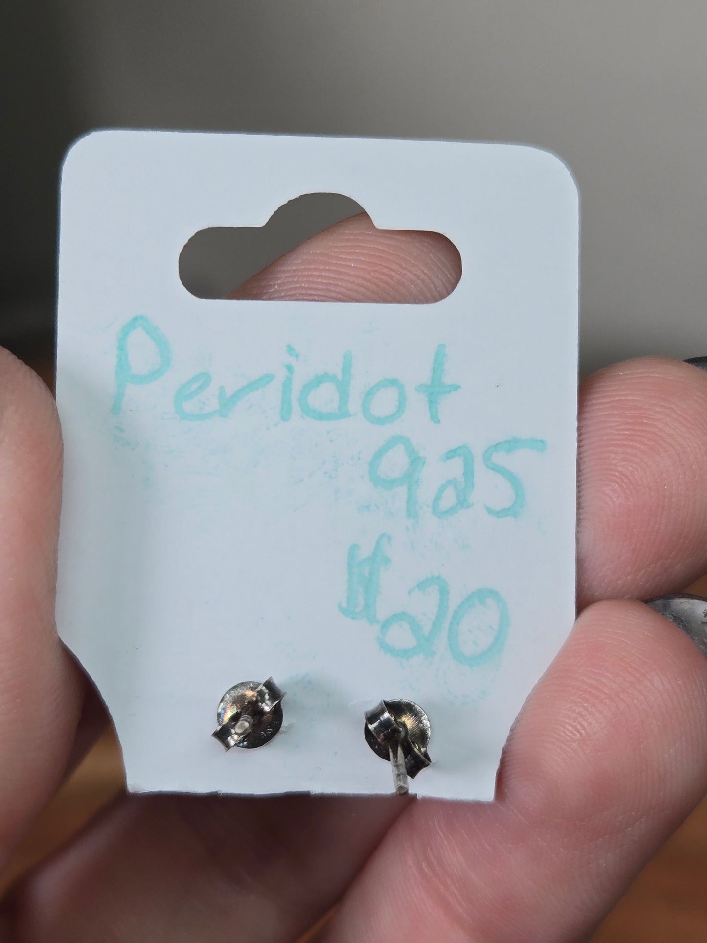 Peridot Earrings .925 Sterling Silver