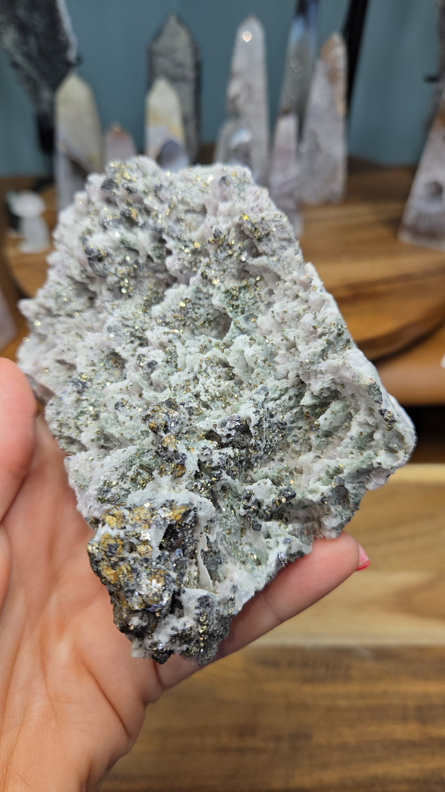 Calcite and Pyrite (Self Standing)