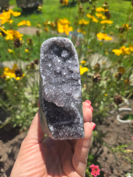 Grey/ Purple Amethyst Cutbase