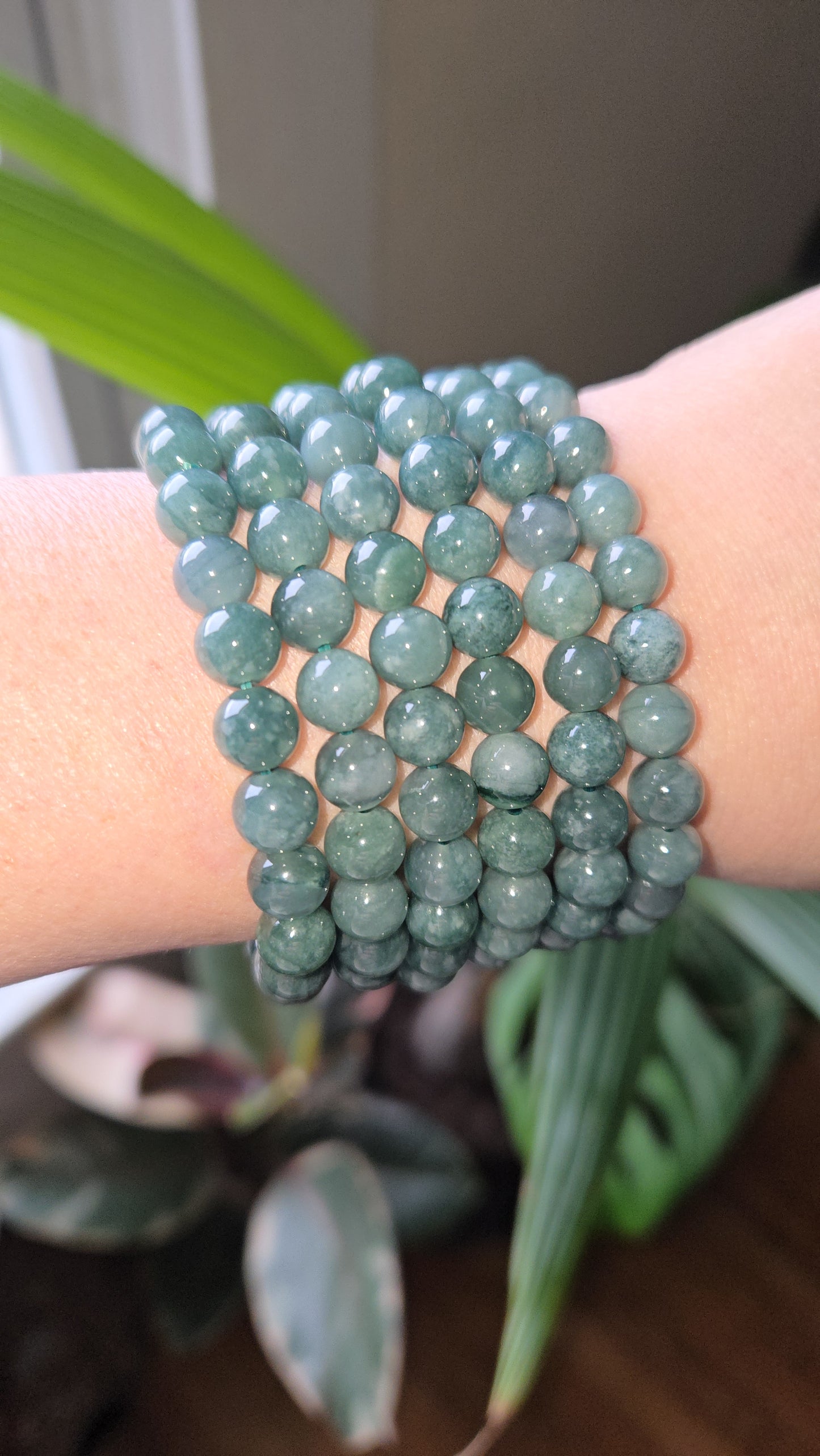 Dark Green Burma Jade 8mm
