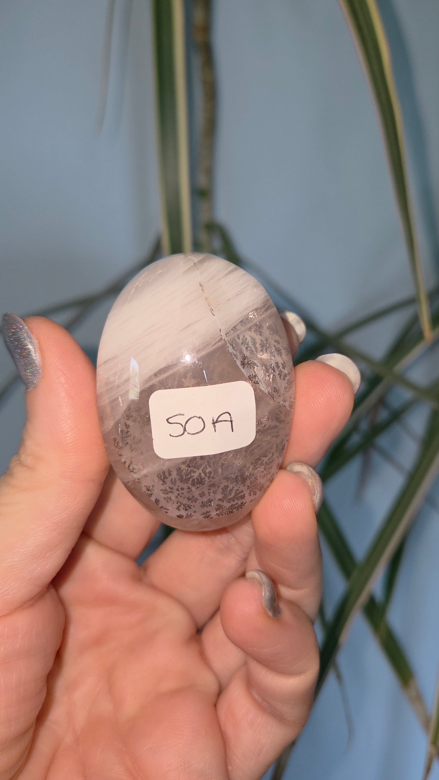 Dendritic Rose Quartz Palms