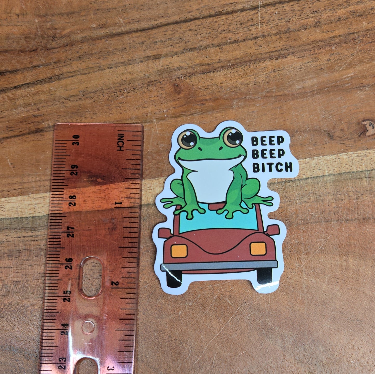 Beep Beep Bitch Frog Sticker