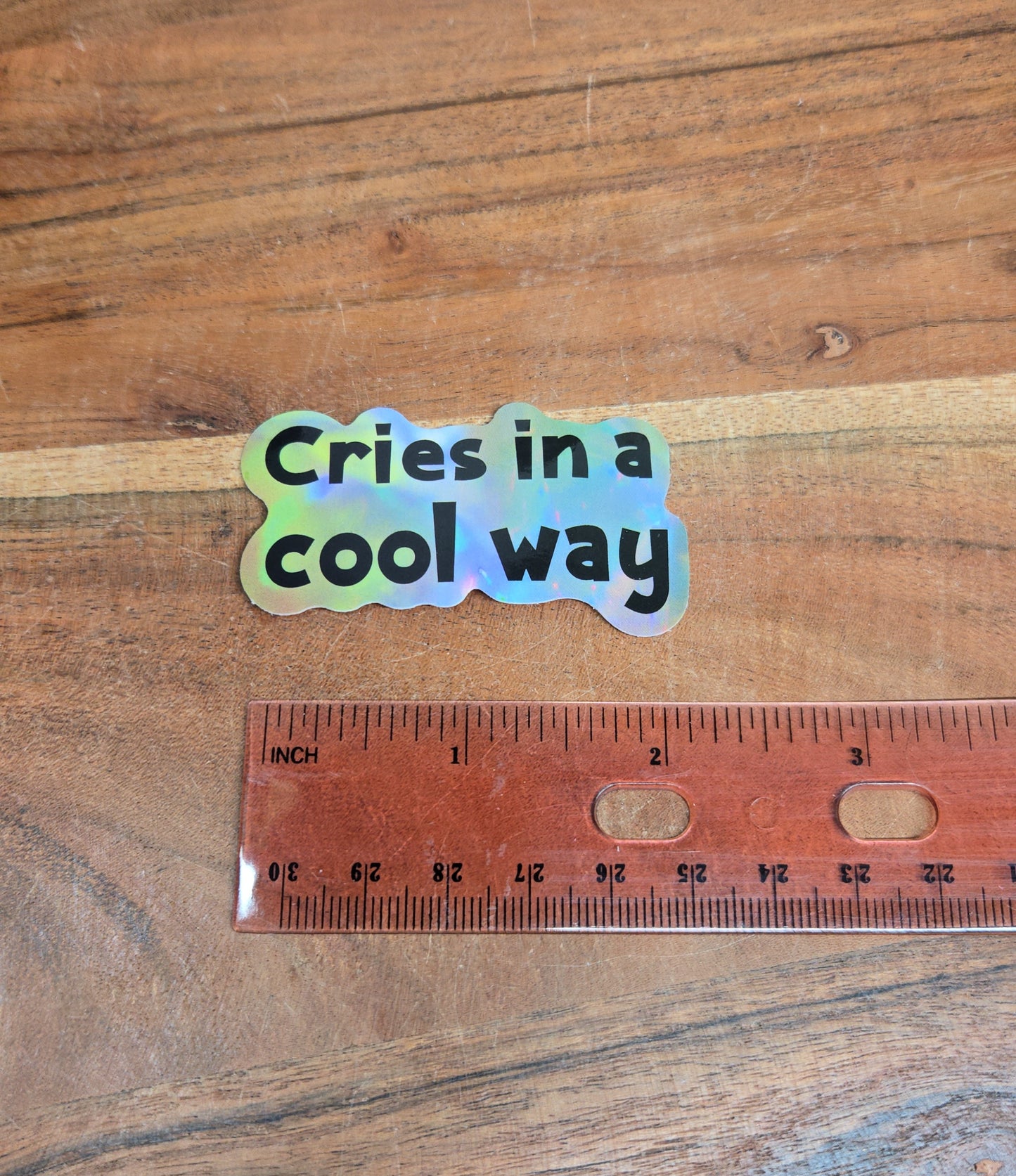 Cries in a cool way Sticker