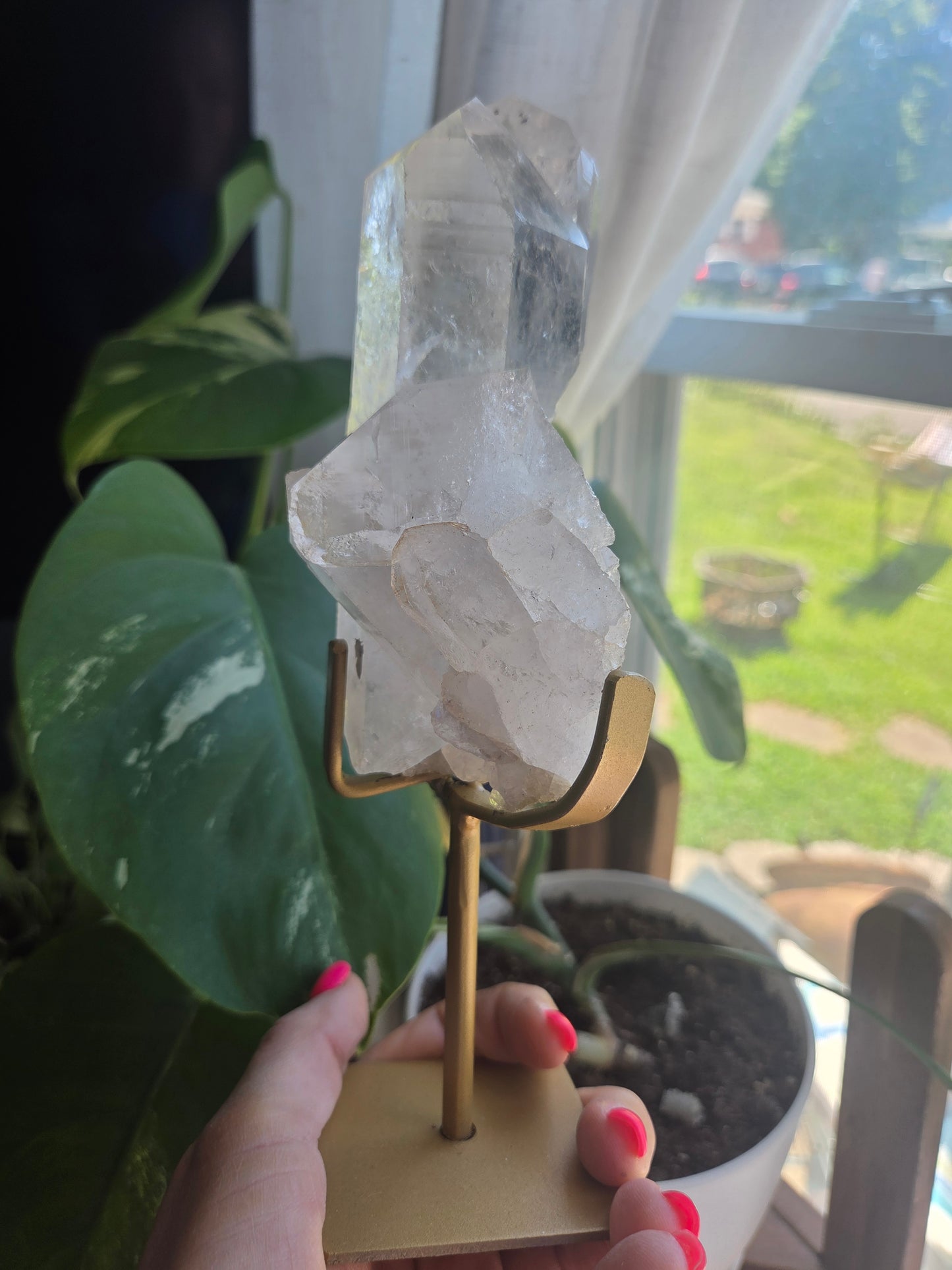 Lumerian Quartz with Custom Stand